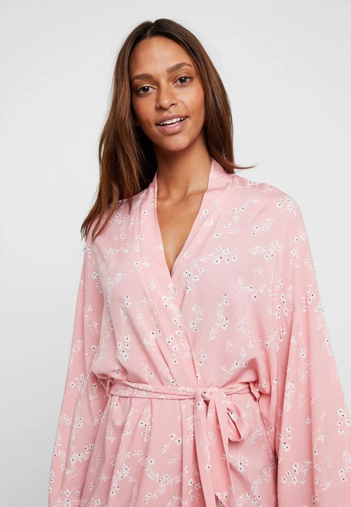 Vêtement De Nuit ANNA FIELD Anna Field Lisha Long Printed Robe Rose Femme | PFS-8506106